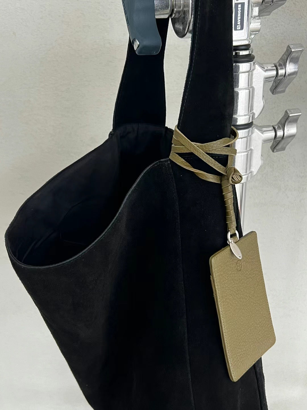 SUEDE LEATHER SHOULDER BAG
