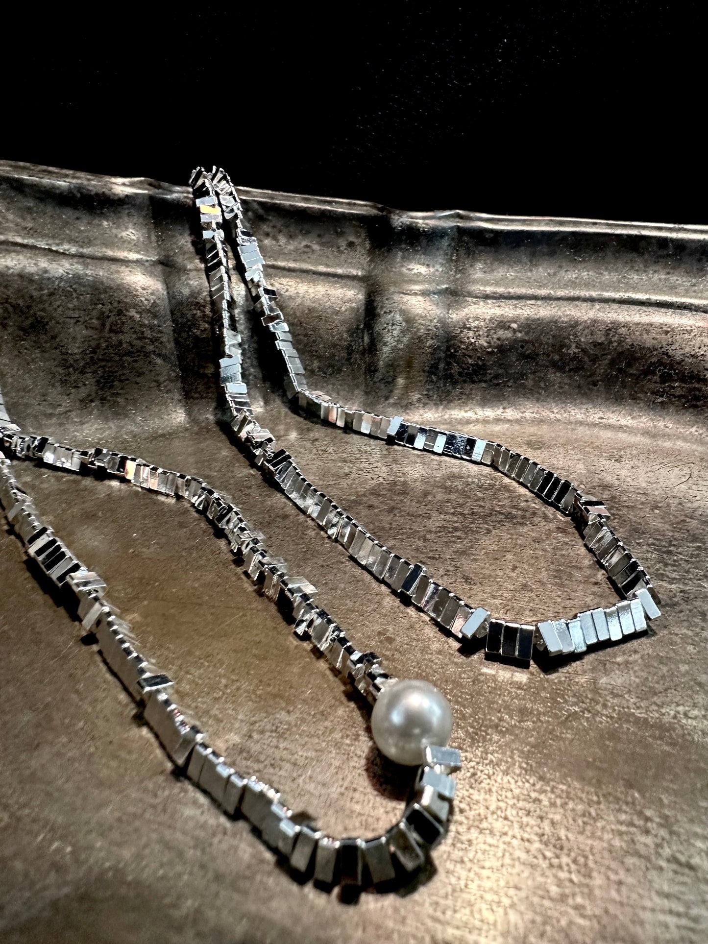 925 TRIANGULAR BEADS NECKLACE
