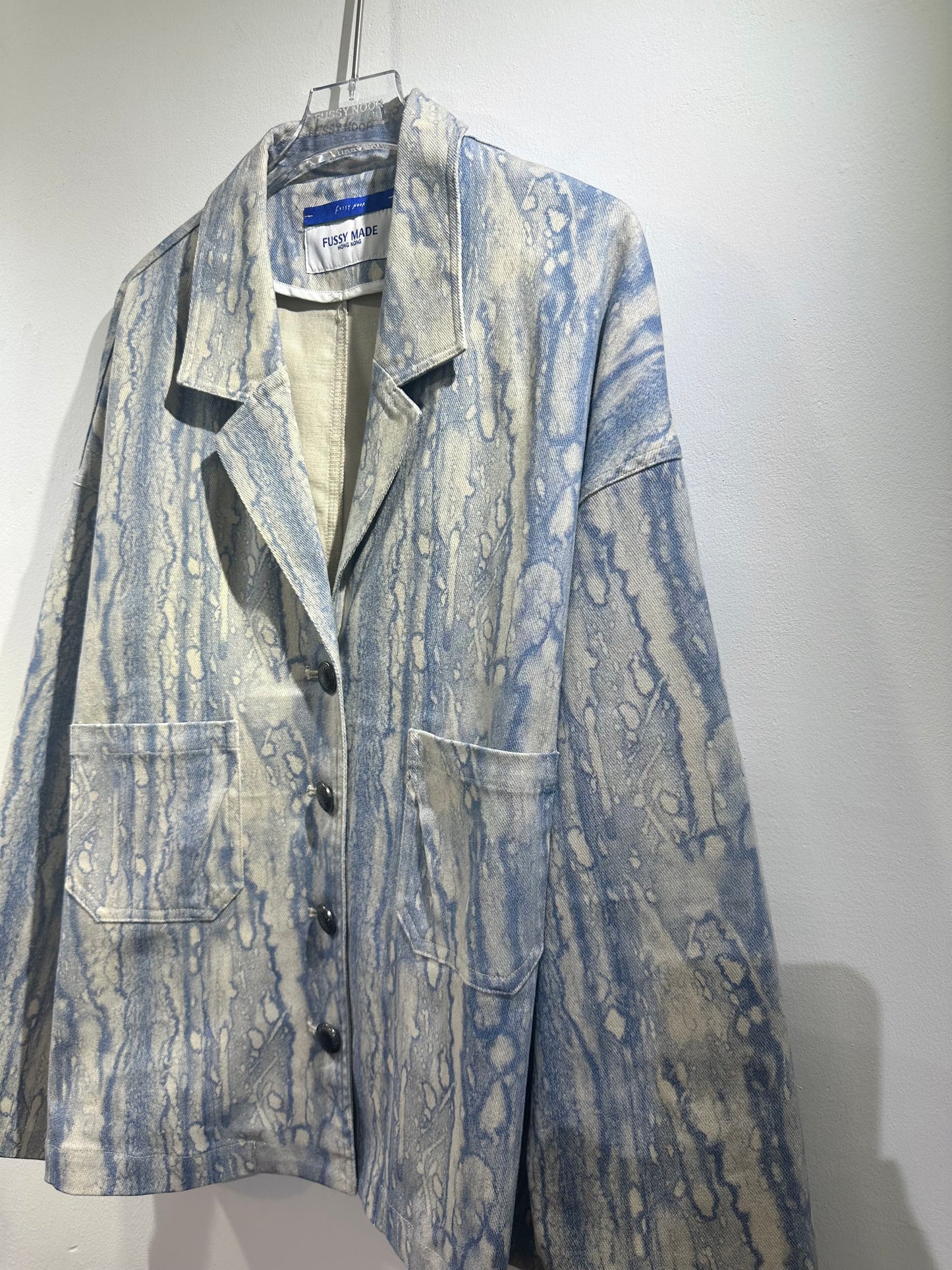 • FUSSY MADE • BUBBLE BLEACHED TWILL JACKET