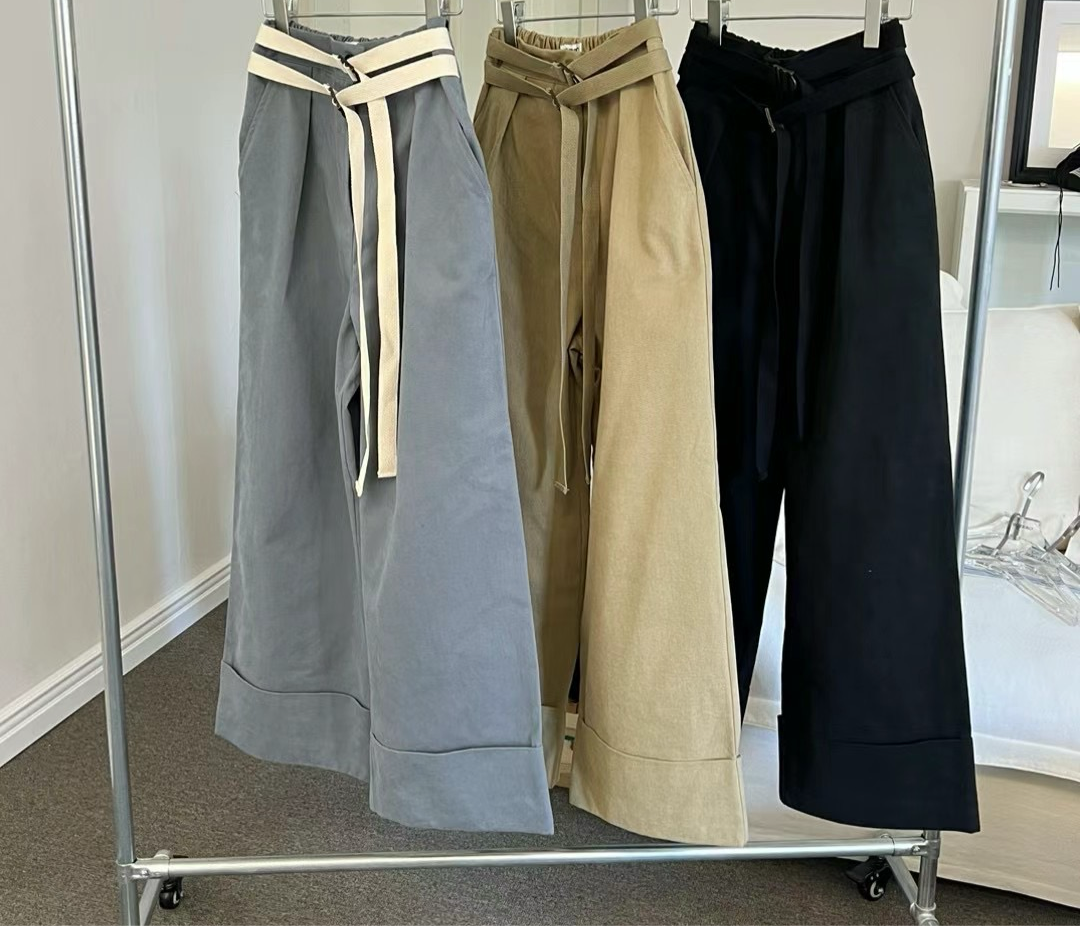 DOUBLE BELT PANTS