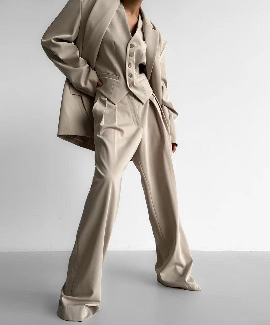 INWARD DOUBLE PLEATS TROUSERS