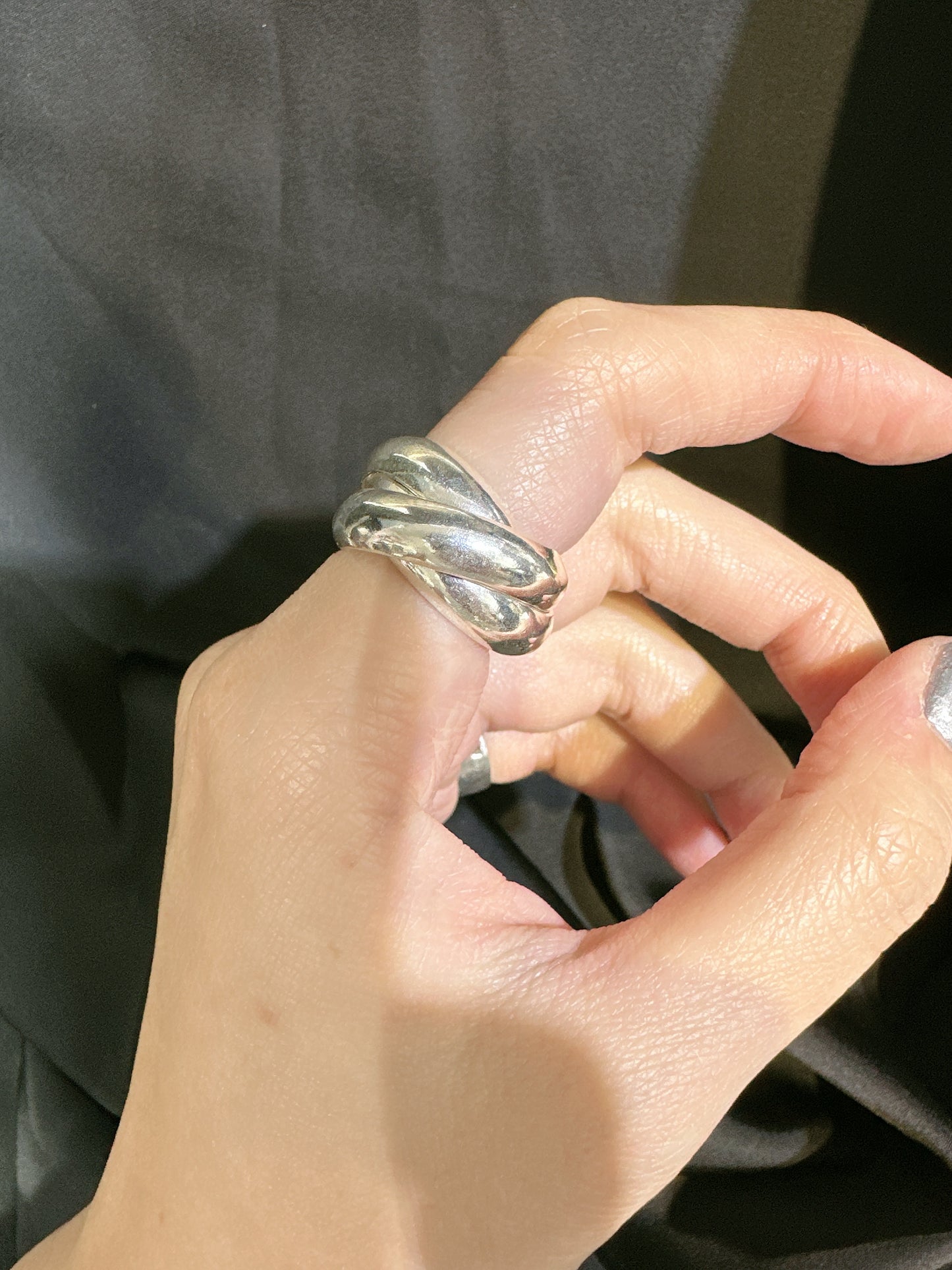 HANDMADE 925 THICK TRIPLE LOOP RING
