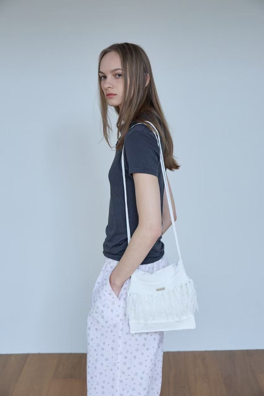 SUMMER TASSEL KNIT BAG