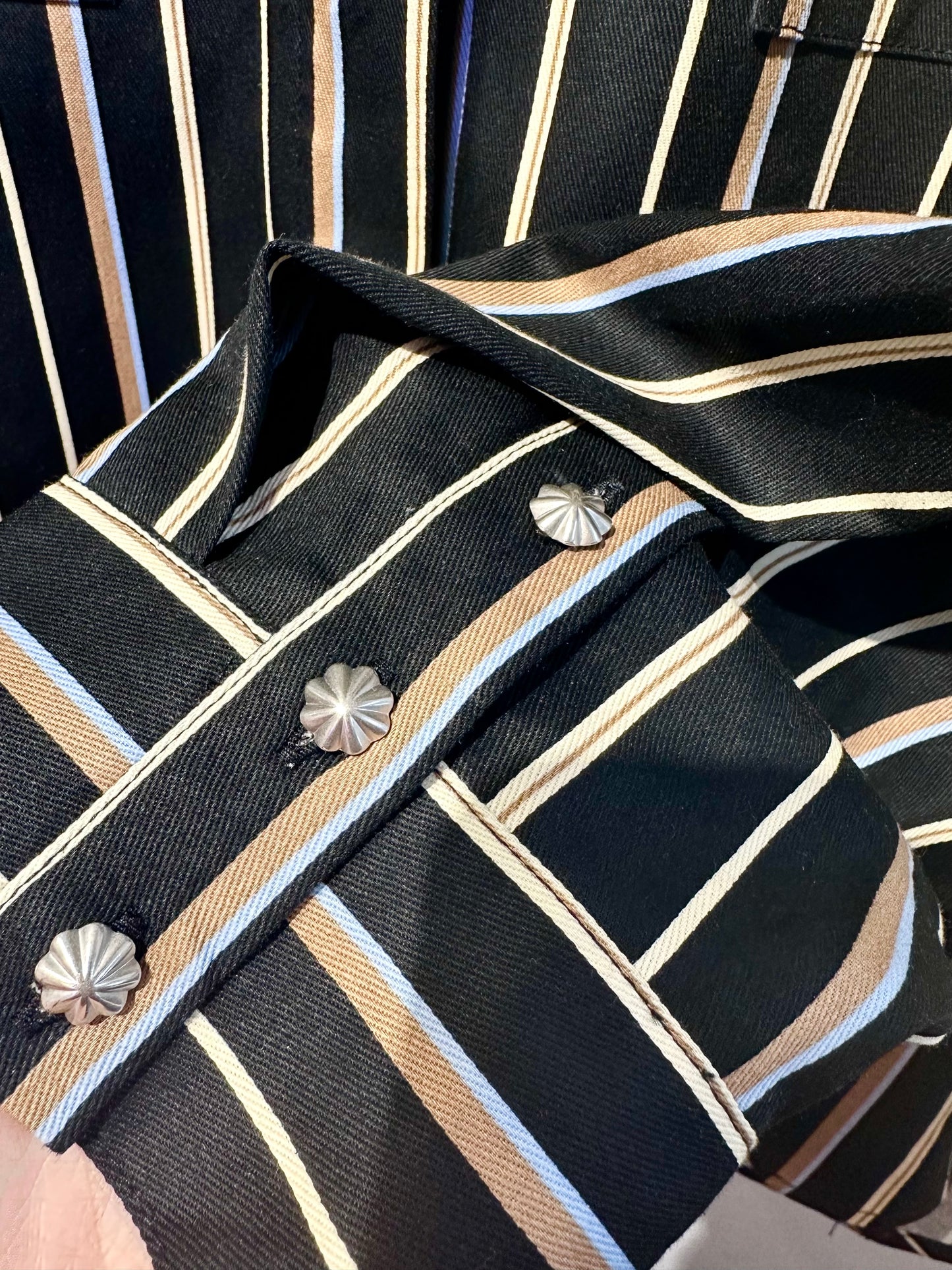 • FUSSY MADE • MIDNIGHT STRIPE SHIRT