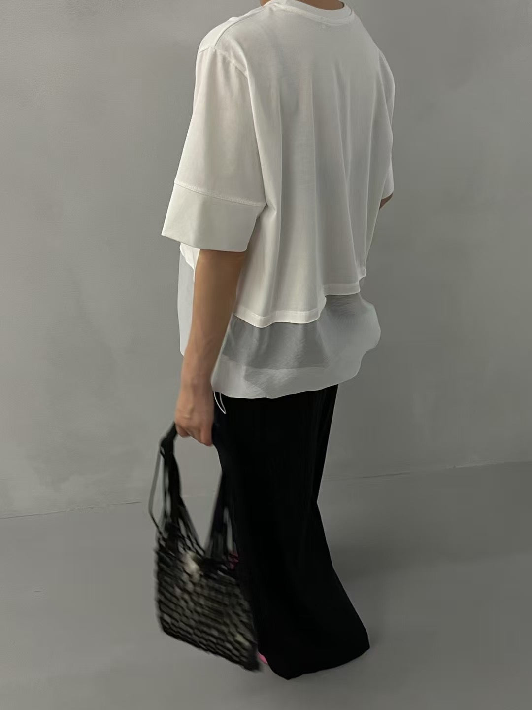 WAIST BANDED LAYERED TOP