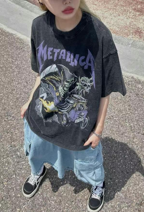 METALLICA DRIVING SKULL TEE