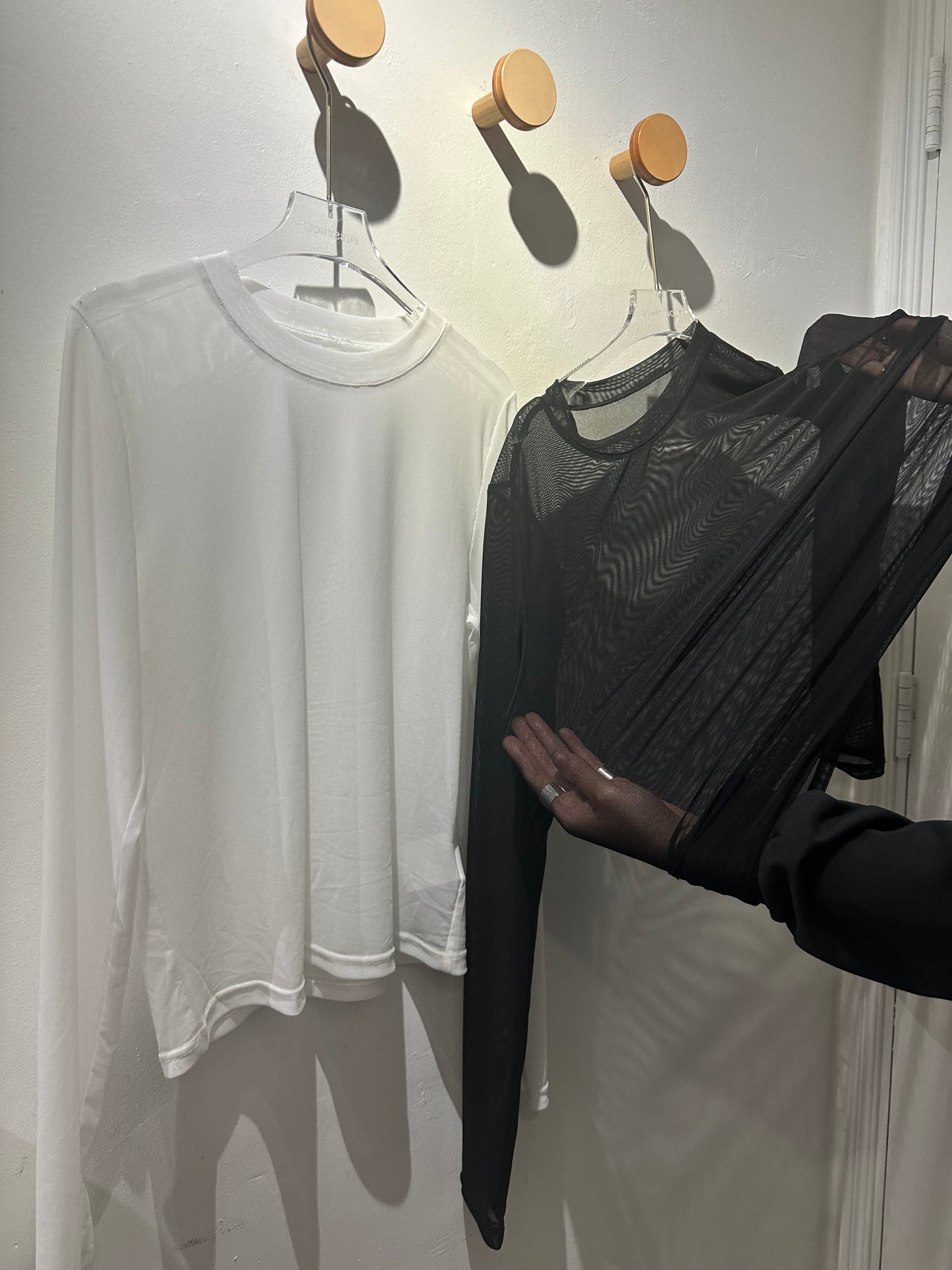 • FUSSY MADE • SHEER MESH TOP