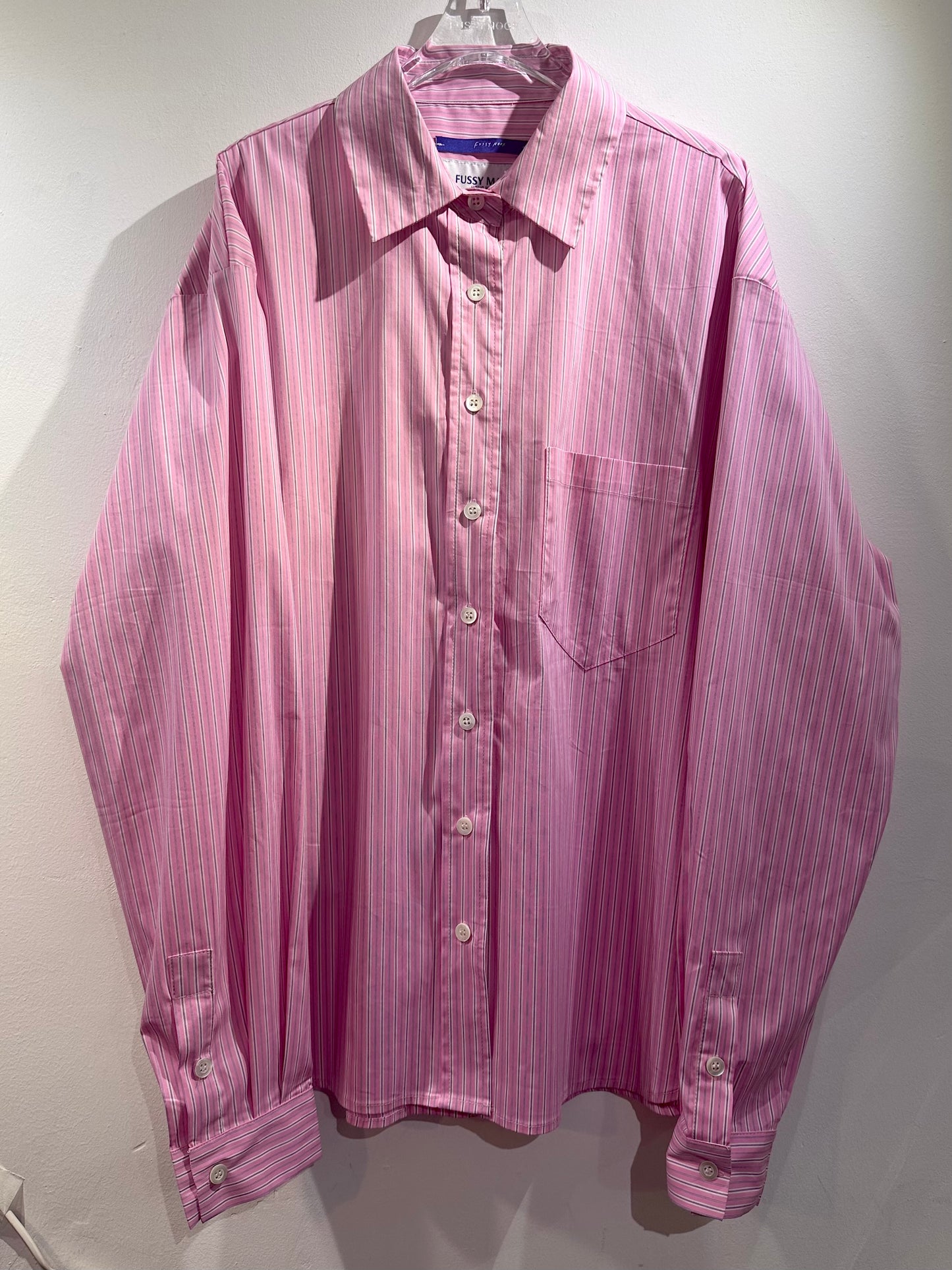 • FUSSY MADE • BLUSH PINK STRIPE SHIRT