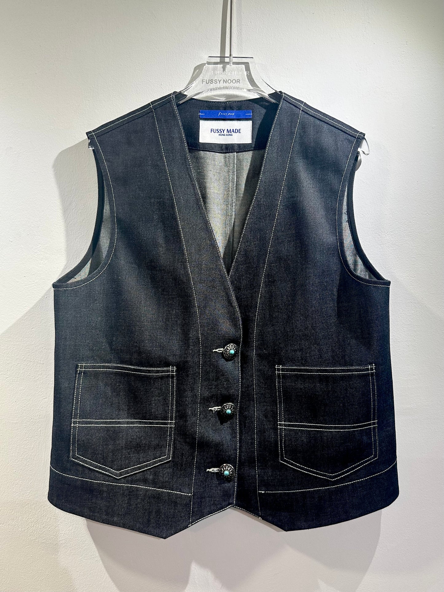 • FUSSY MADE • RAW DENIM VEST