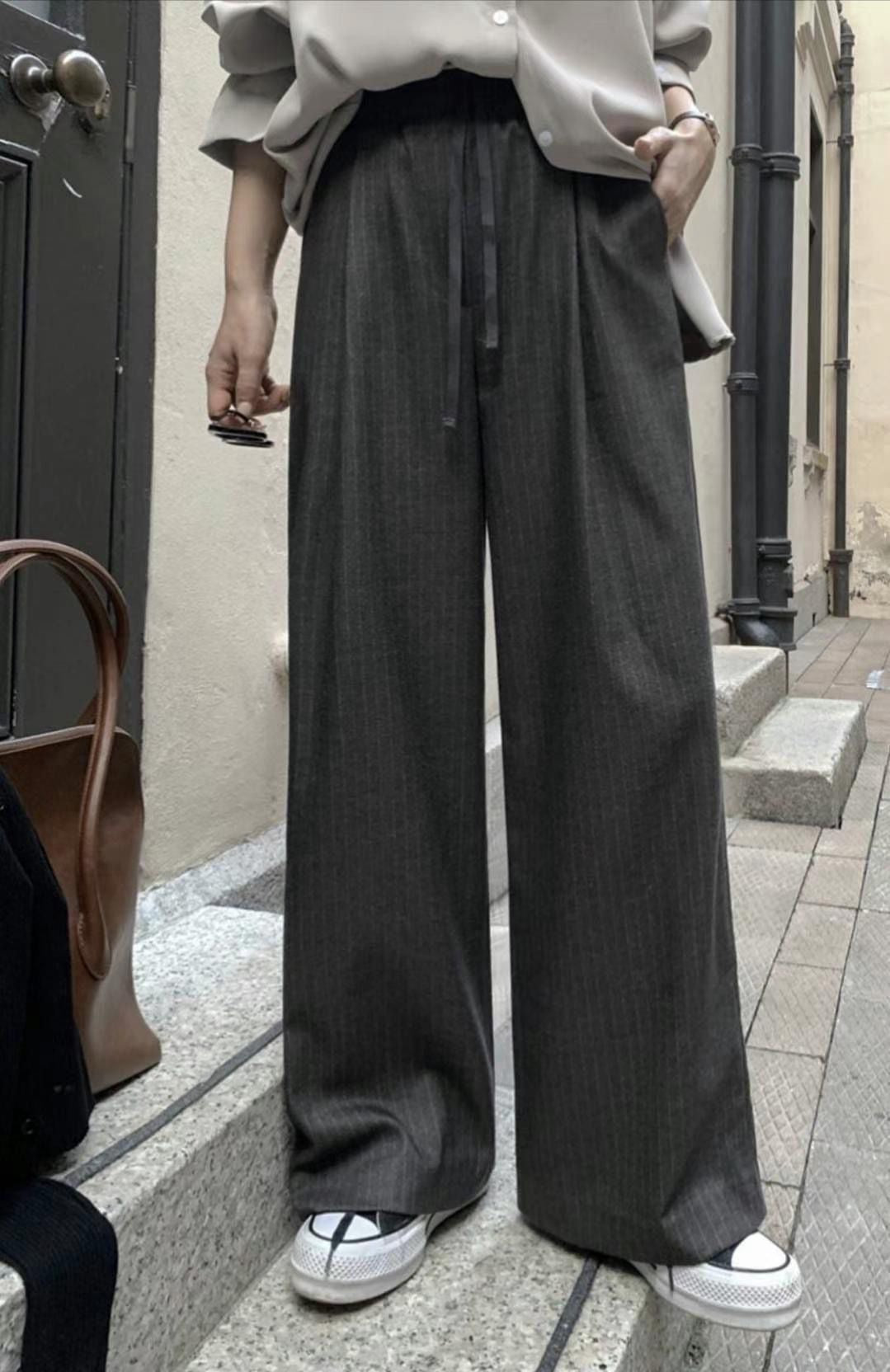 PINSTRIPE CHILL PANTS (TWO LENGTH)