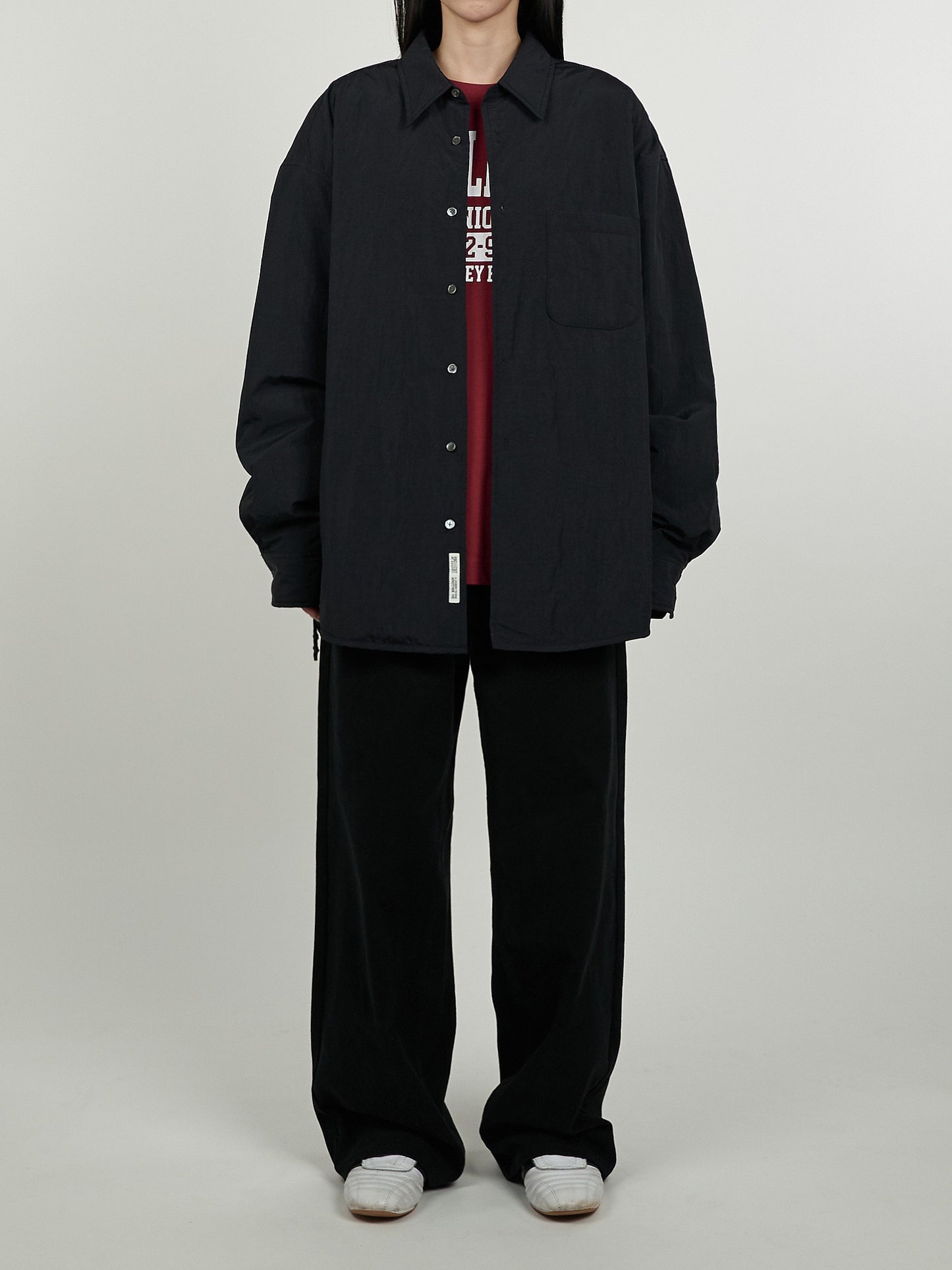 COLOR BLOCK PADDED SHIRT JACKET