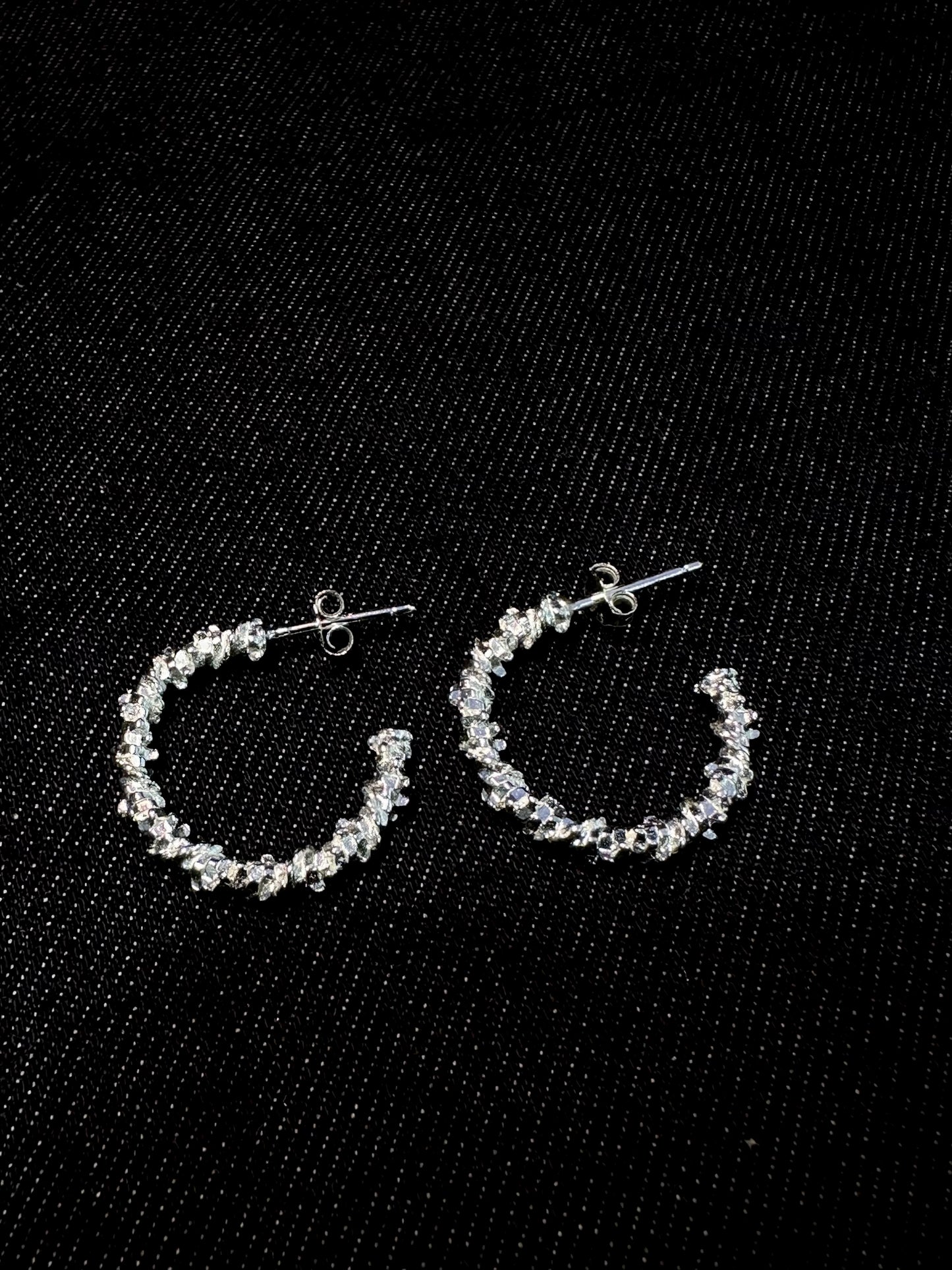 925 CHURROS LOOP EARRINGS