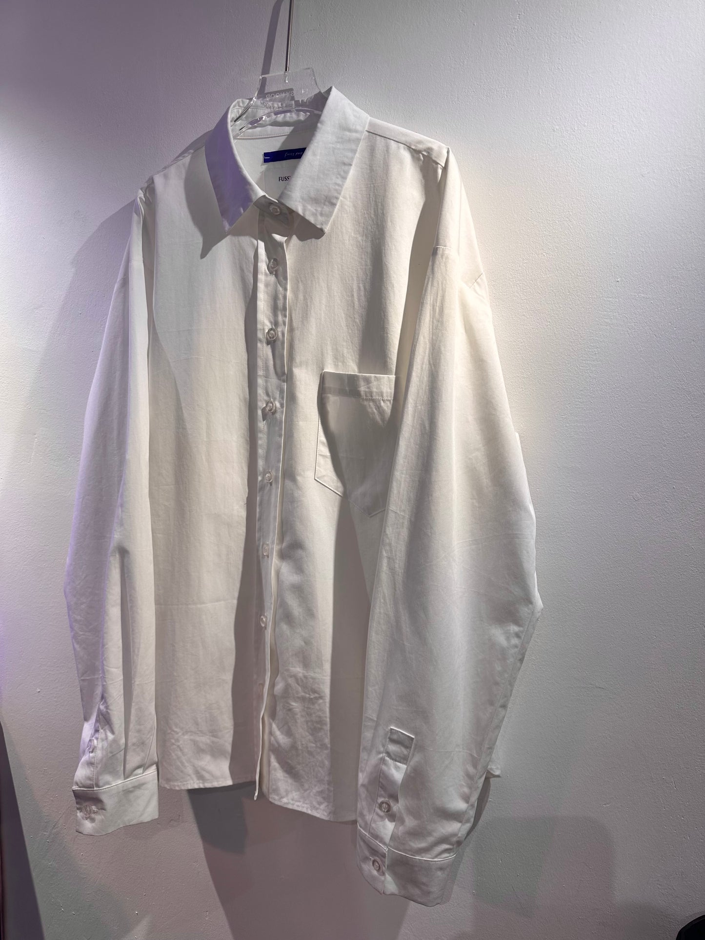 • FUSSY MADE • ONE POCKET PLAIN SHIRT