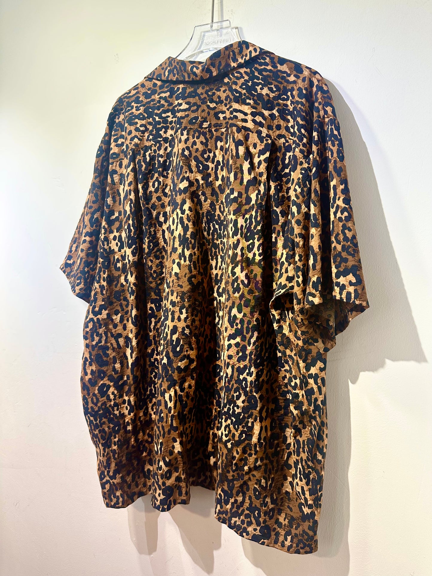 • FUSSY MADE • TAN BOLD LEOPARD SHIRT