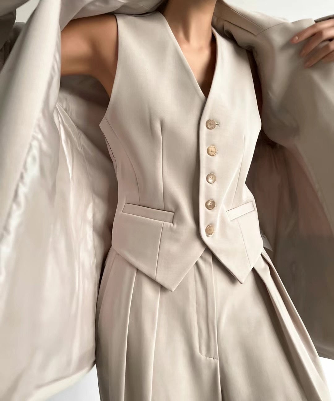 INWARD DOUBLE PLEATS TROUSERS