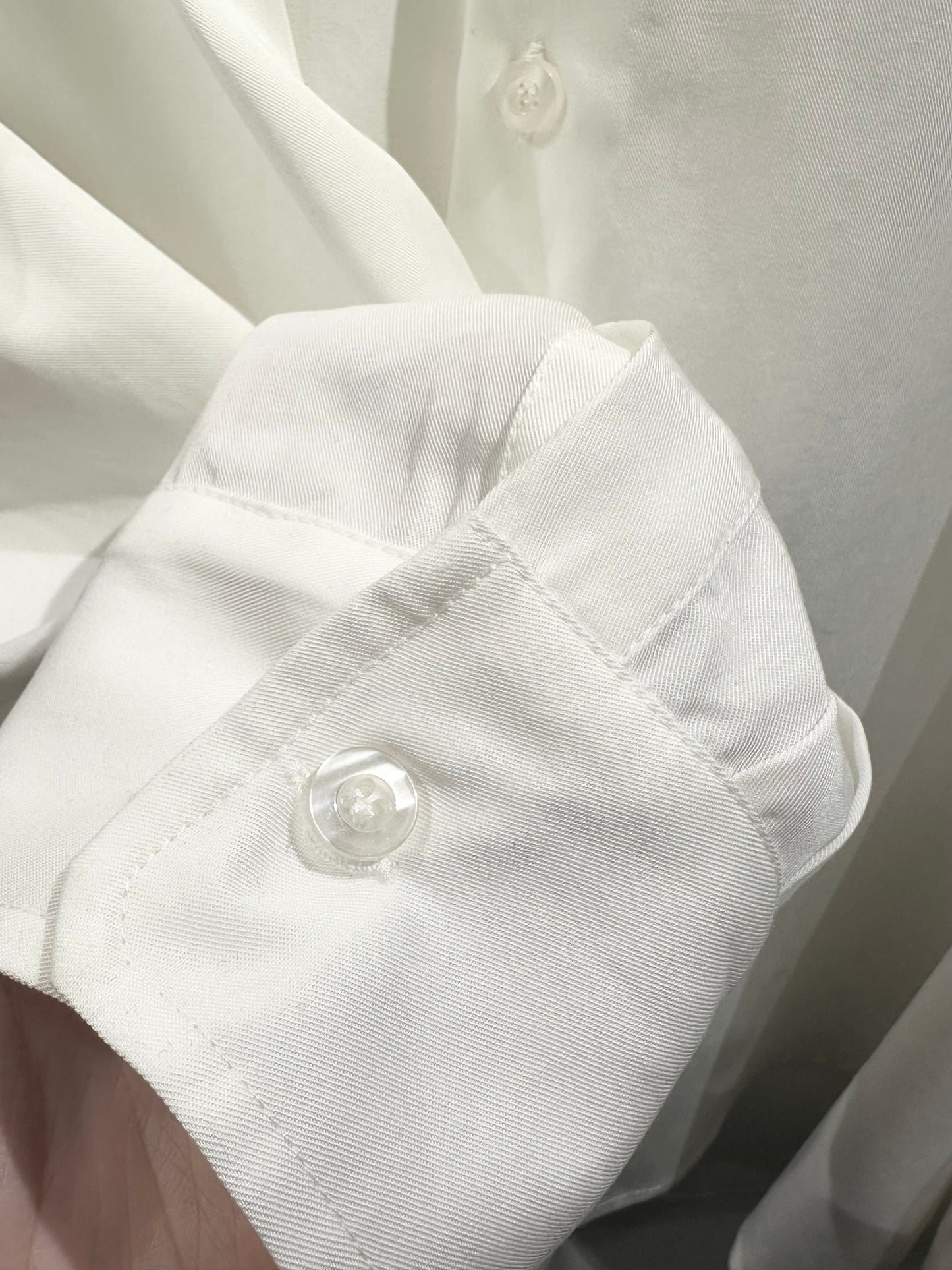 • FUSSY MADE • CUPRO PLAIN WHITE SHIRT