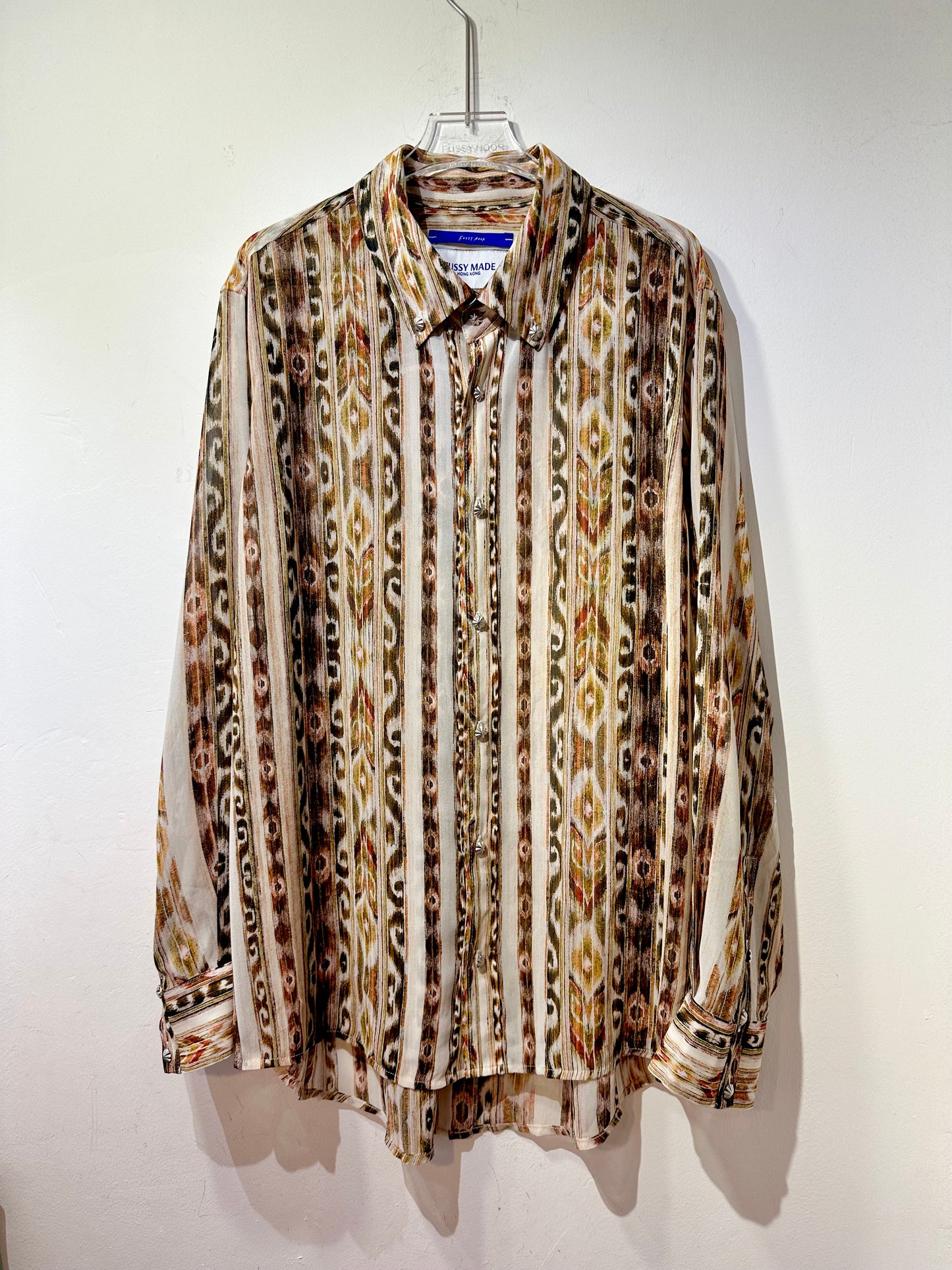 • FUSSY MADE • BOHEMIAN ETHNIC PRINTED CHIFFON SHIRT