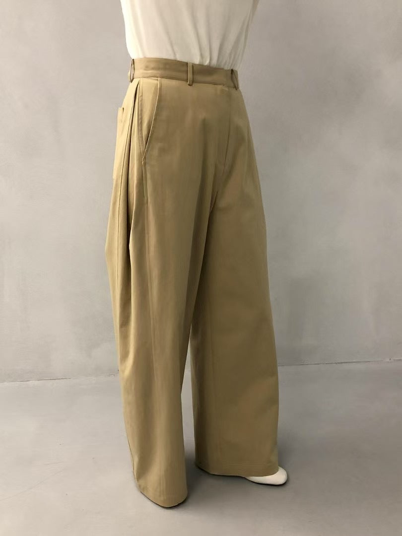 SIDE V PLEATS PANTS