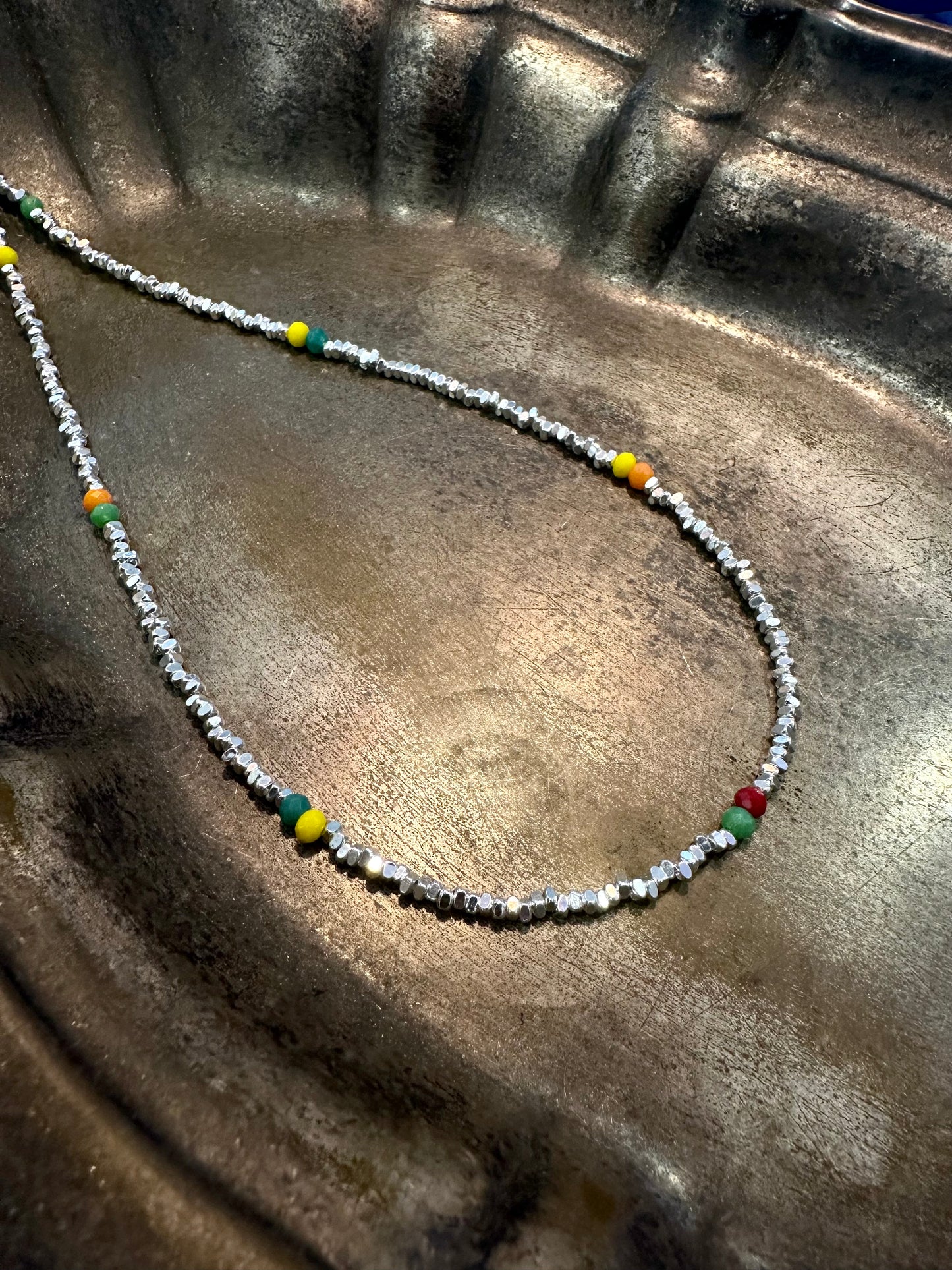 925 SPRING MIXED BEADS NECKLACE