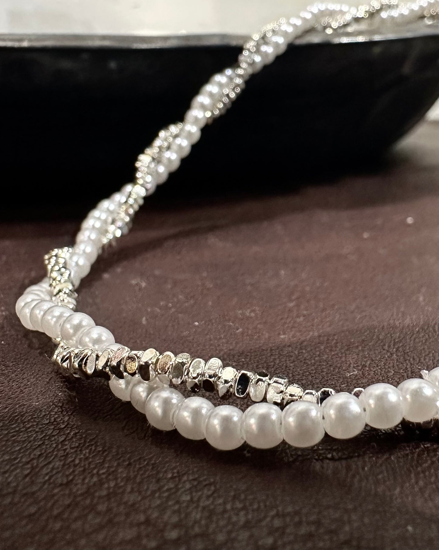 925 PEARLY TWIST BEADS NECKLACE