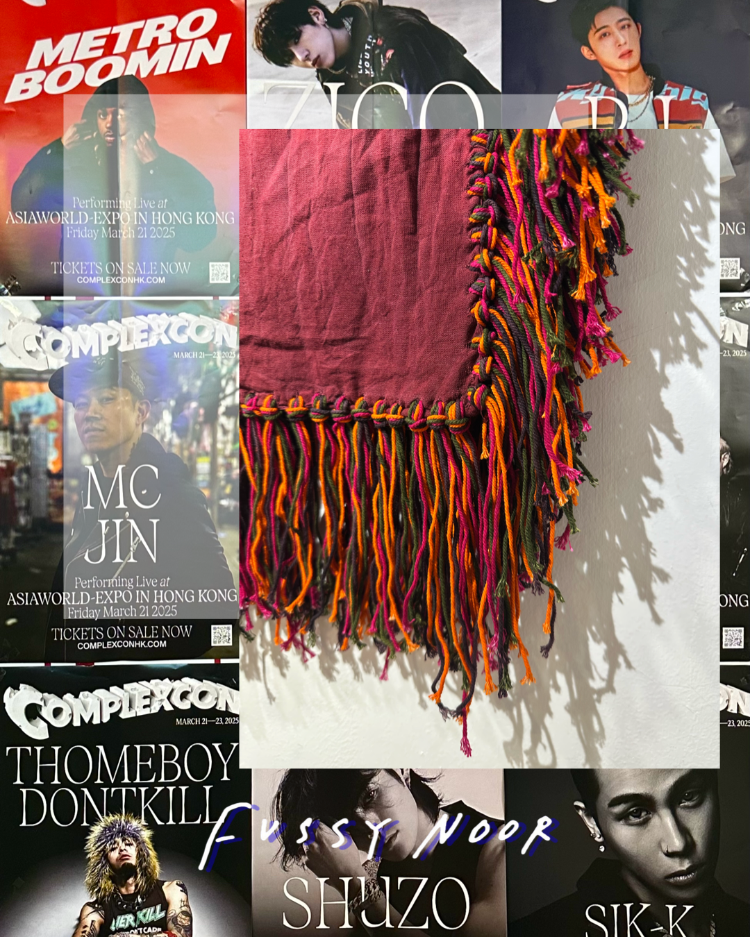 TIE DYE FRINGE BOHO CHIC CROSSBODY BAG ( HANDMADE - THAILAND )