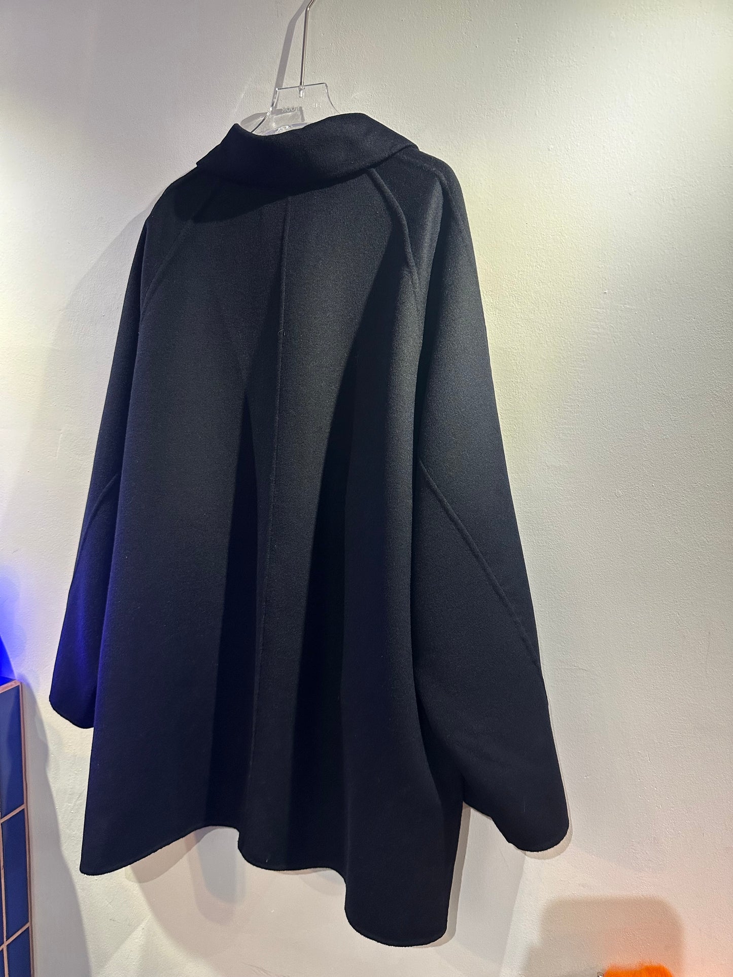 • FUSSY MADE • FLAP POCKETS HANDMADE WOOL COAT ( ITALIAN WOOL )