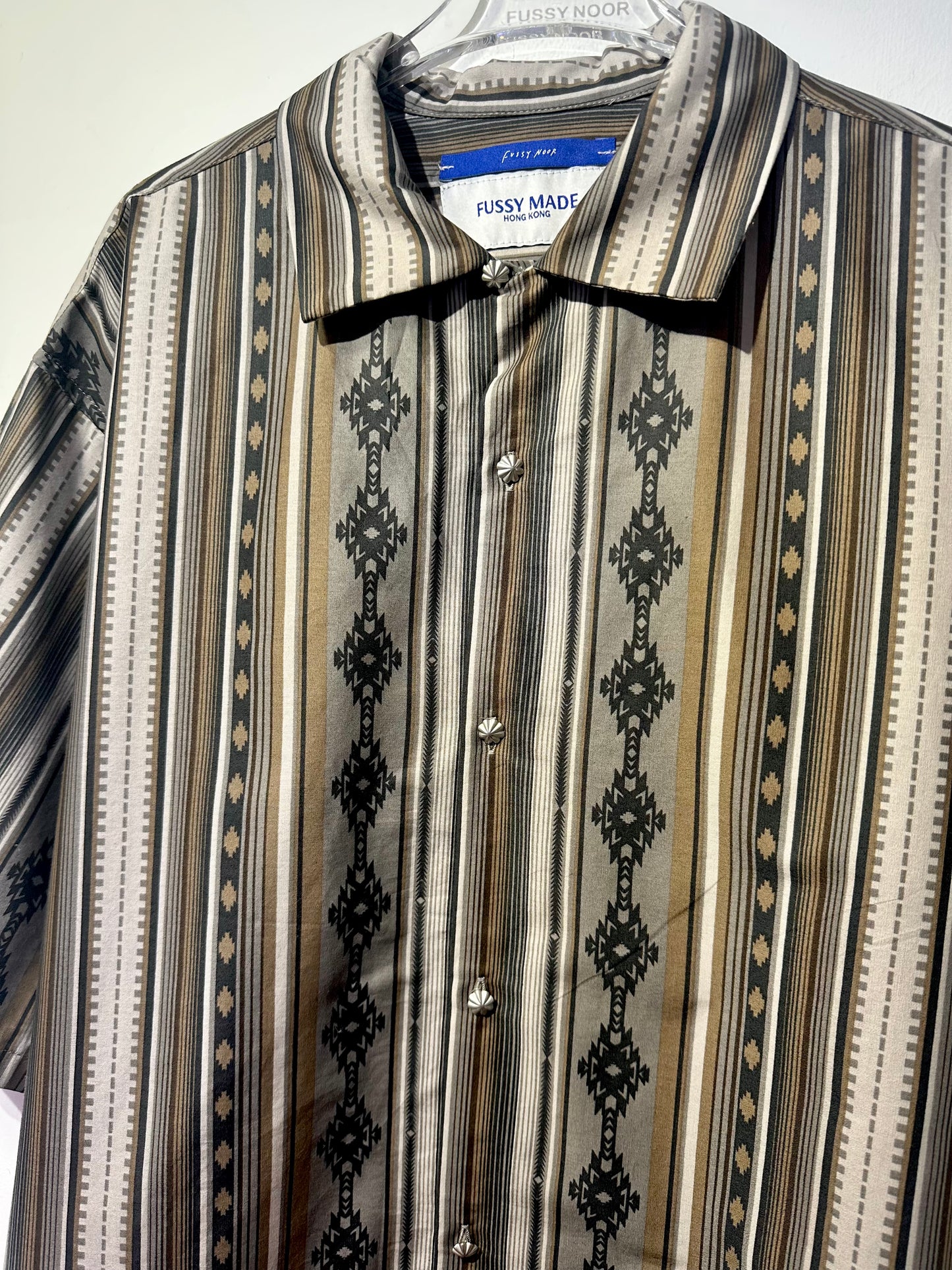 • FUSSY MADE • AZTEC STRIPE SHIRT