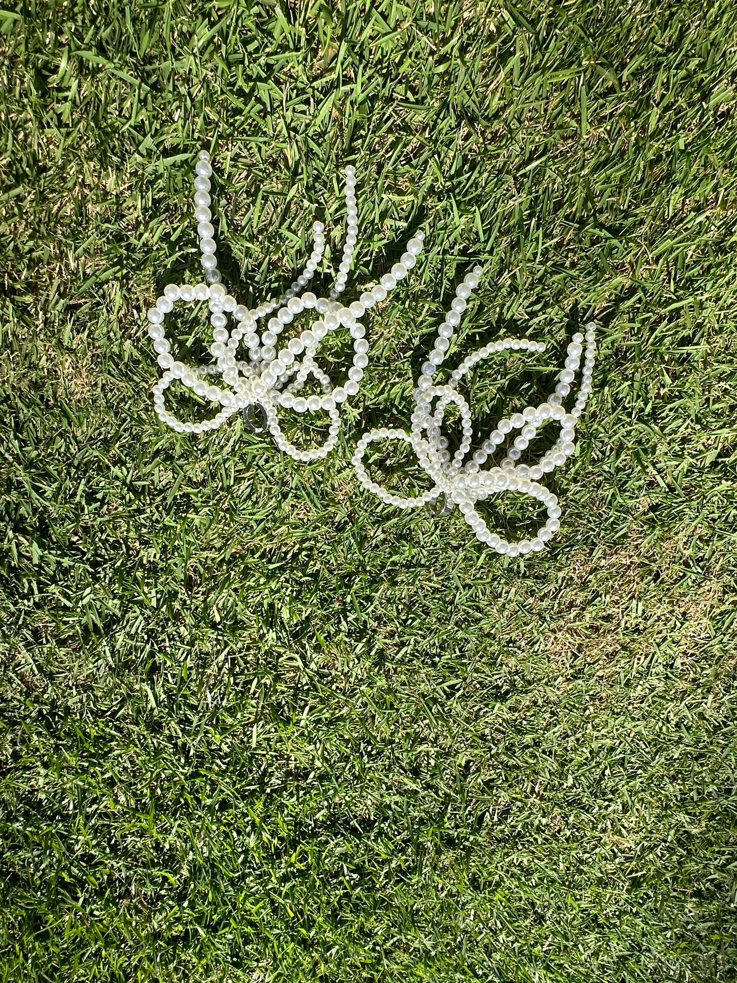 BIG PEARL RIBBON SHOES CLIPS