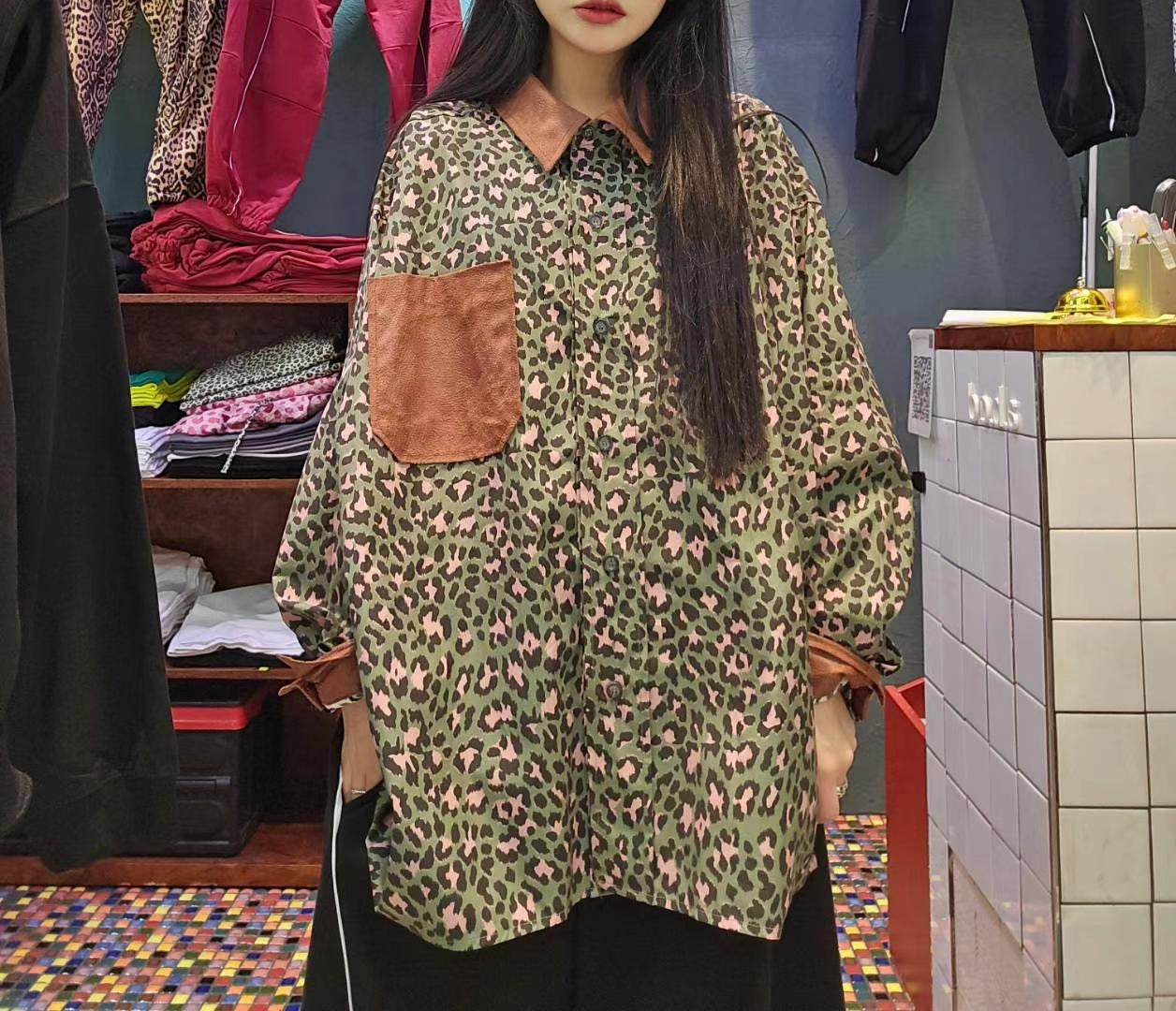 LEOPARD SHIRT JACKET