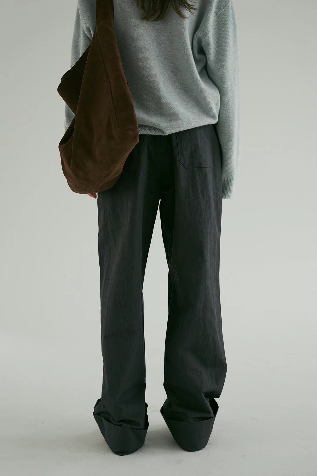 TURN-UP CUFF STRAIGHT CUT PANTS