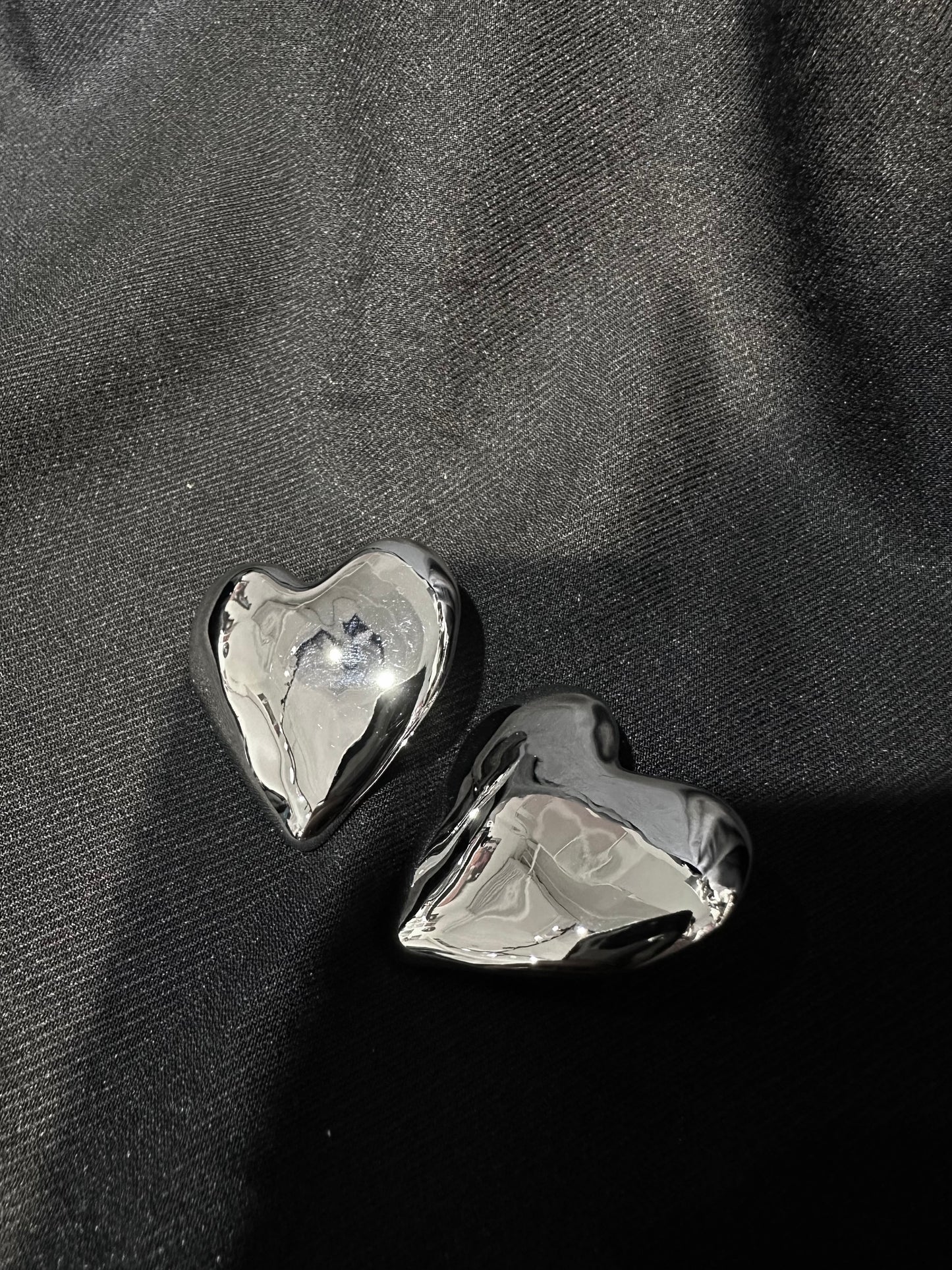 925 BIG HEART EARRINGS