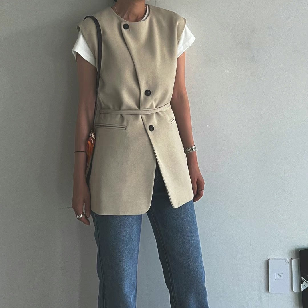 !!!LAST ORDER - SPECIAL OFFER until Sunday!!! MULTI STYLE BELTED BLAZER VEST