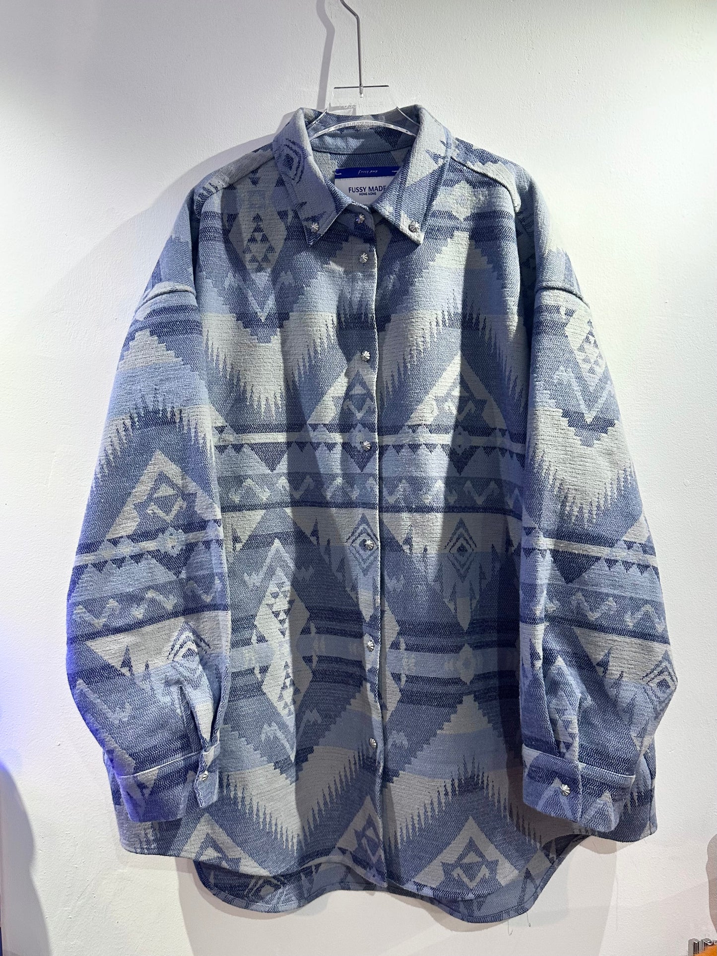 • FUSSY MADE • WOVEN TETRIS SHIRT