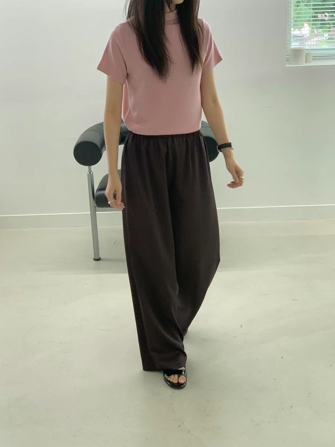 ELASTIC WAIST BASIC PANTS