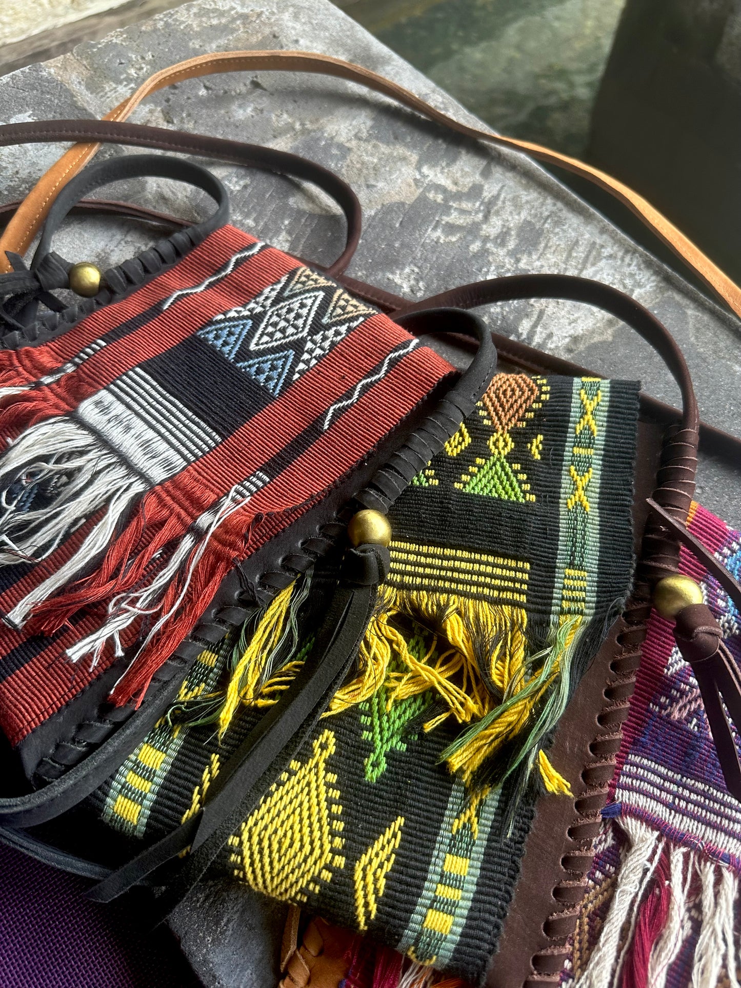 HANDWOVEN RETRO TASSEL SUEDE CROSSBODY BAG