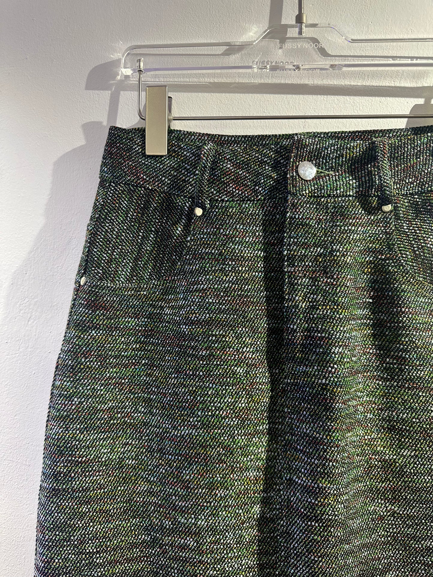 • FUSSY MADE • EMERALD TWEED SKIRT