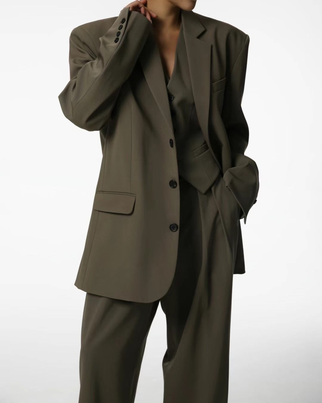 INWARD DOUBLE PLEATS TROUSERS