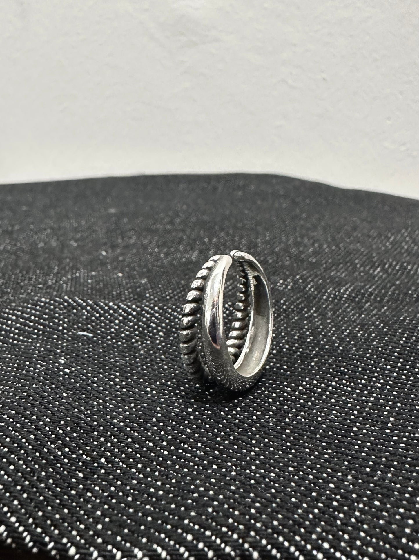 925 TWO LAYER TWIST RING