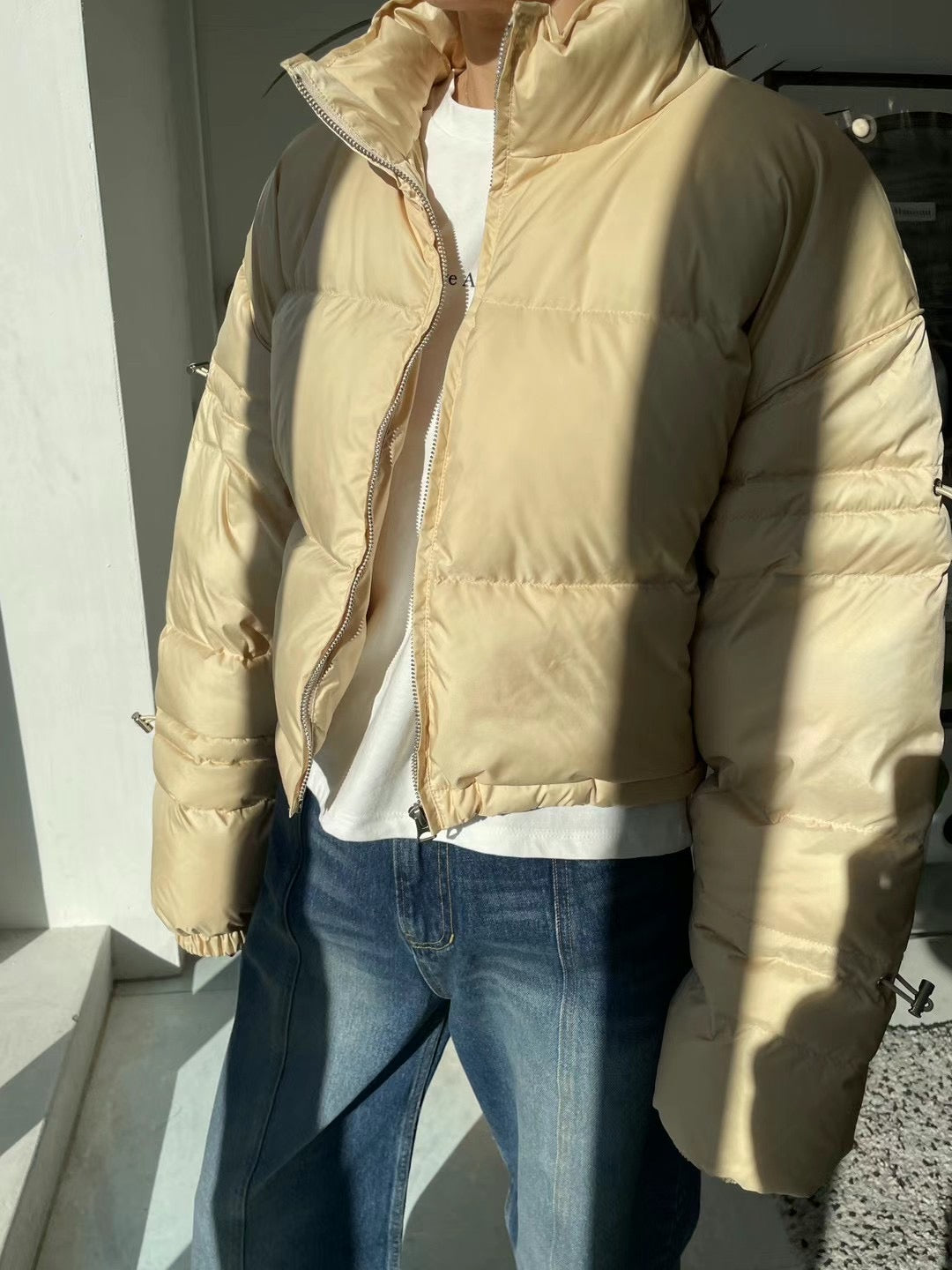 100% DUCK DOWN CROP JACKET