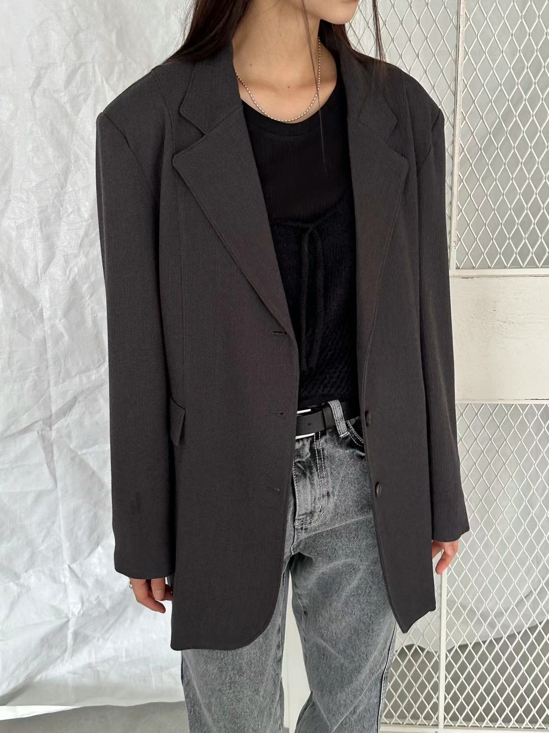 STRAIGHT GRAIN BLAZER