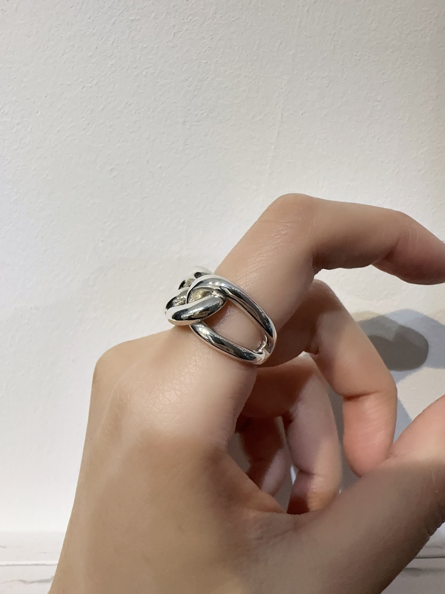 HANDMADE 925 BIG KNOT RING