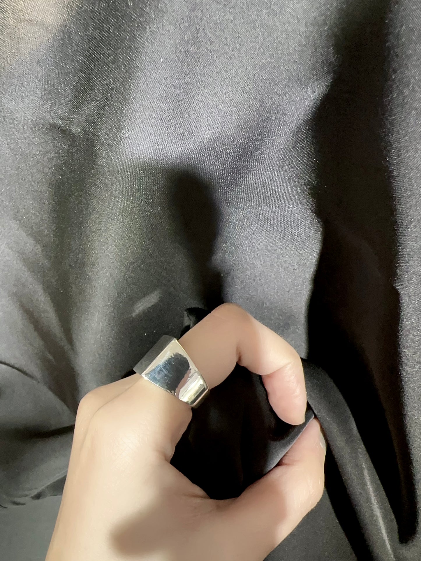 HANDMADE 925 SQUARE MIRROR RING