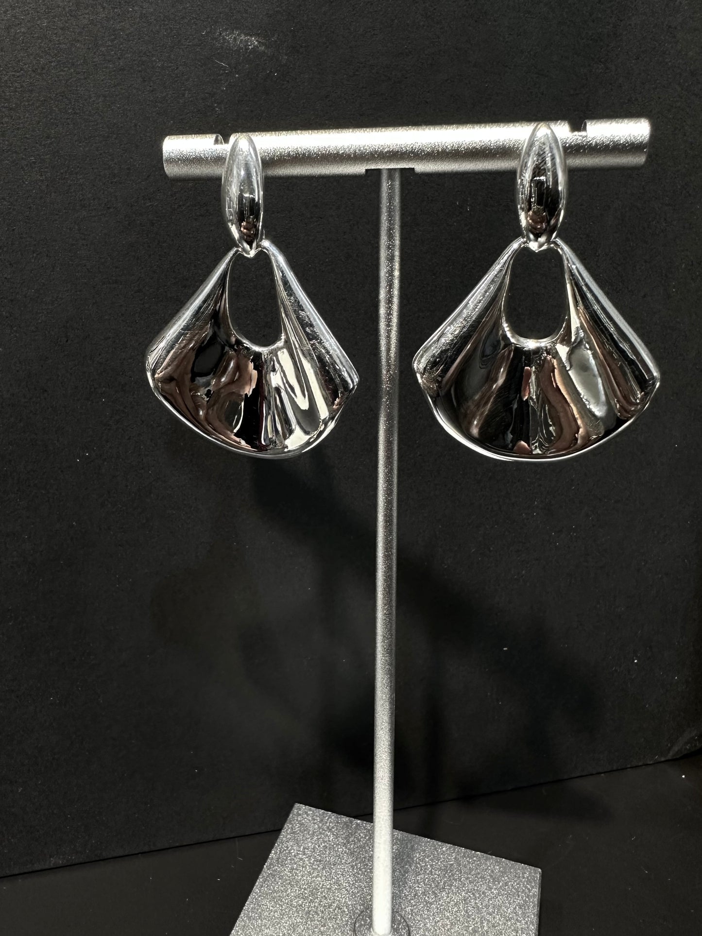 925 SECTOR SHAPED EARRINGS