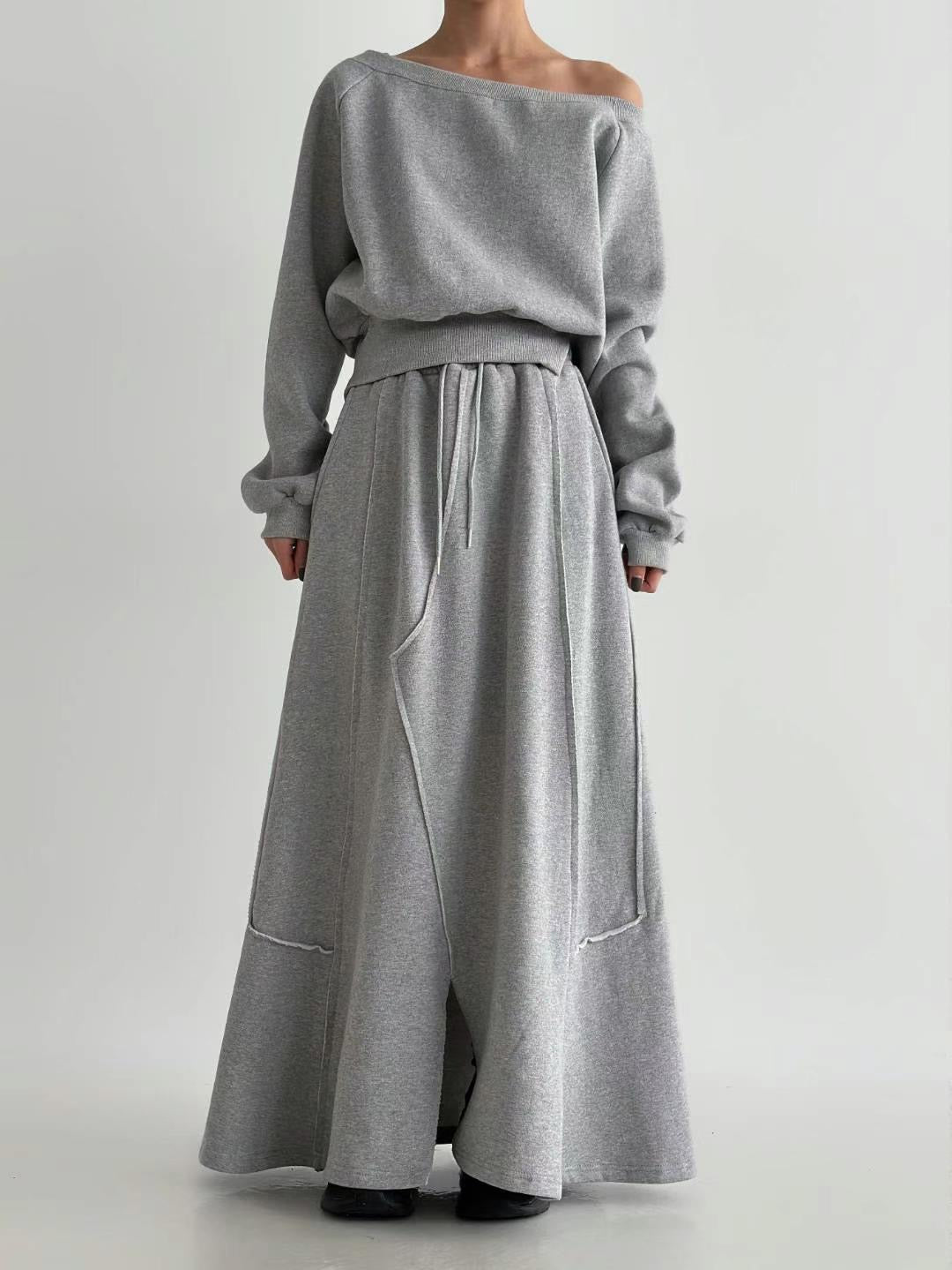 A CUT COTTON SKIRT- 2 COLOURS
