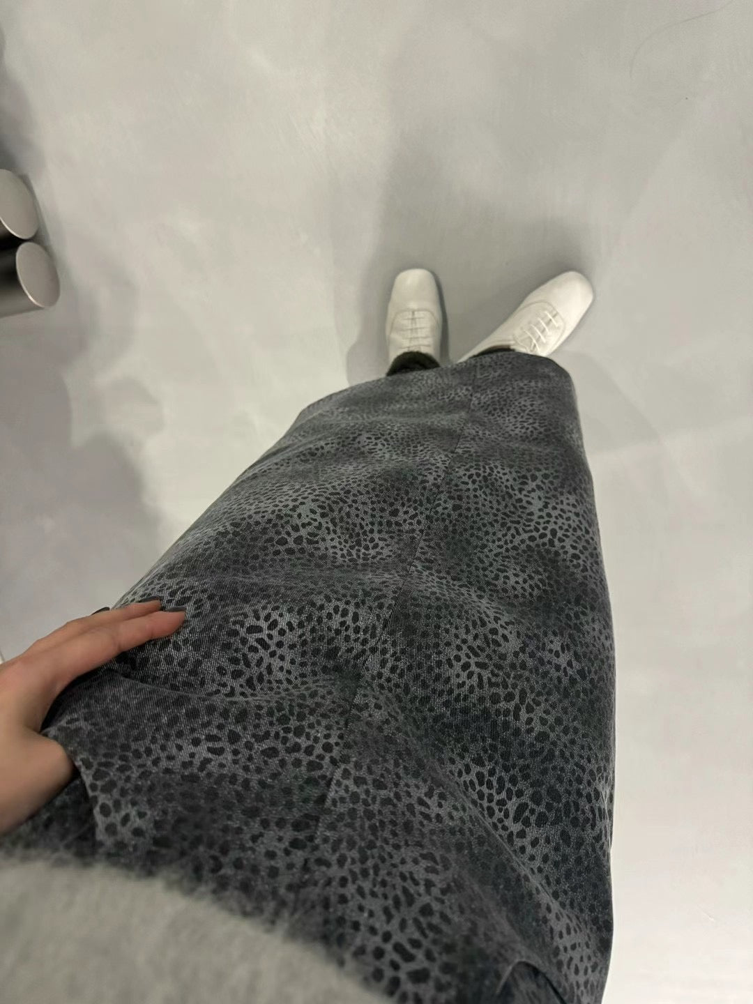 WINTER LEOPARD PENCIL SKIRT