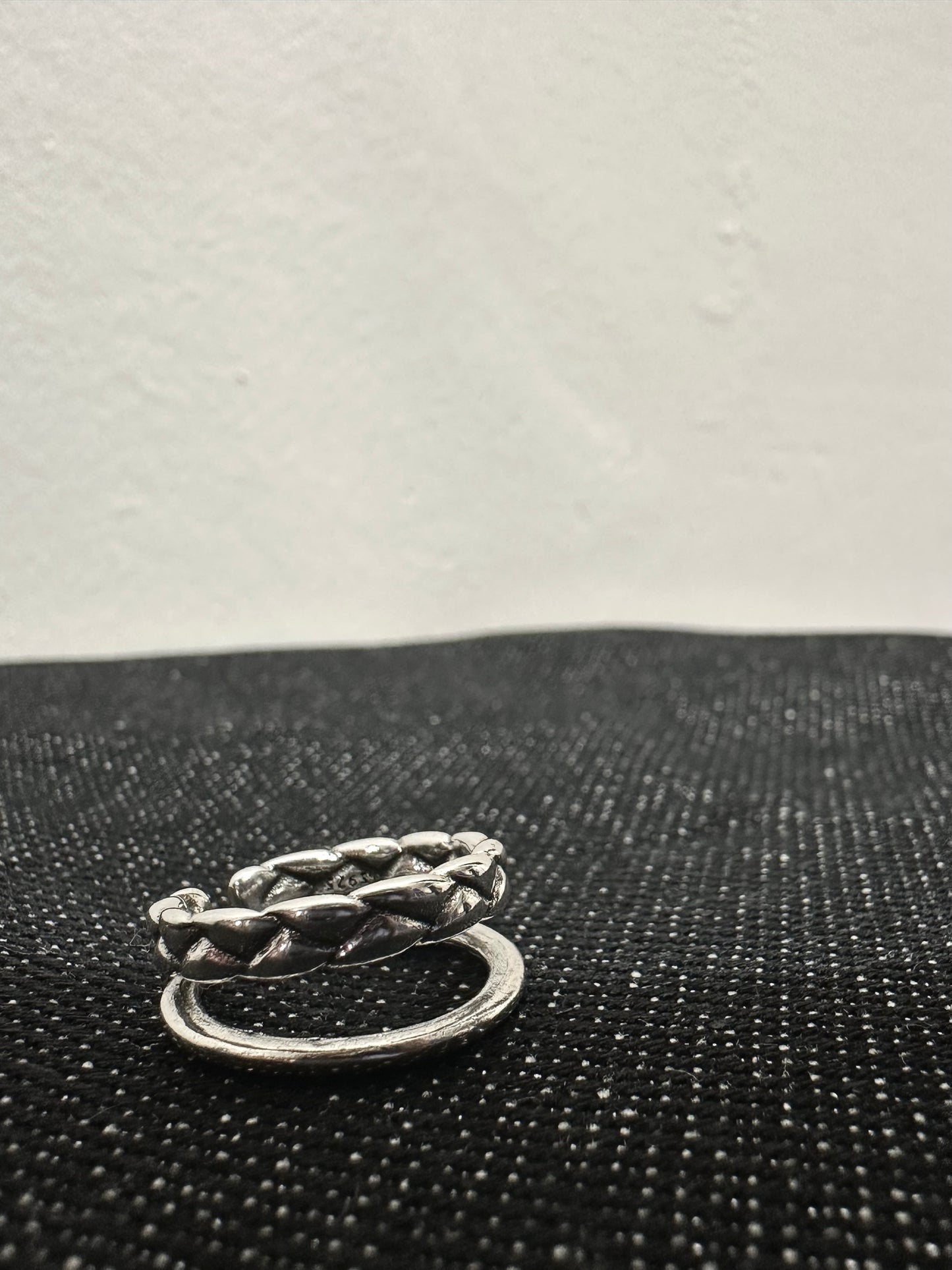 925 TWO LAYER PINKY RING