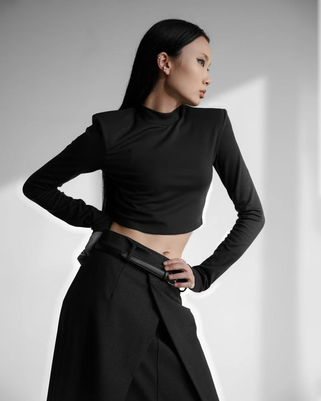 FRONT LAYER A LINE SKIRT