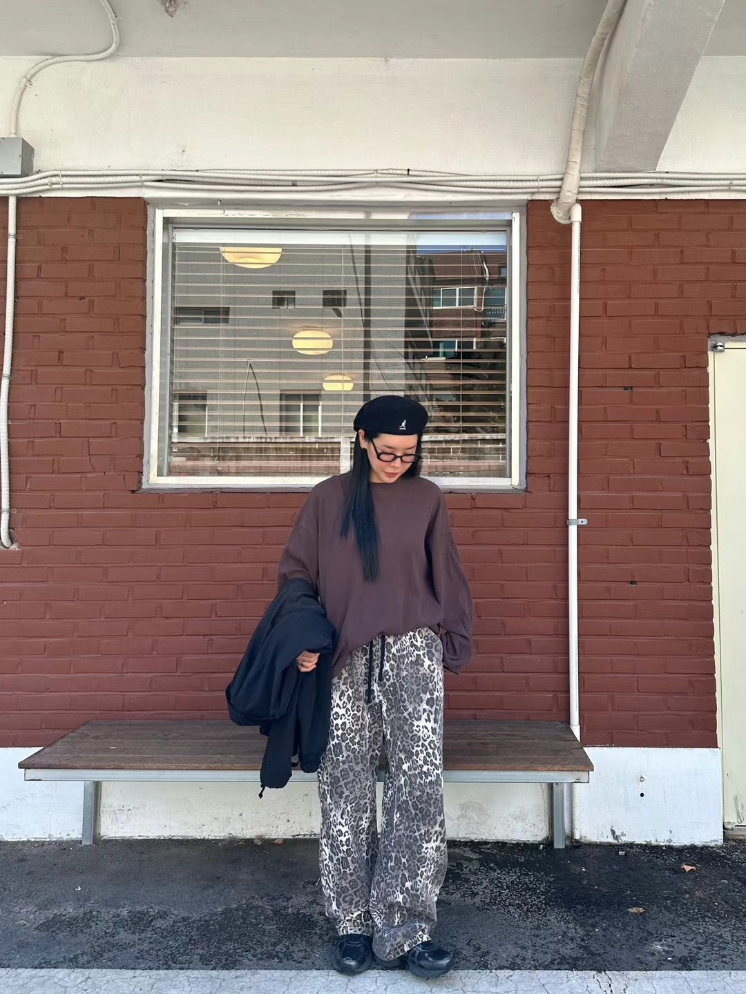 PALE PRINTED LEOPARD PANTS