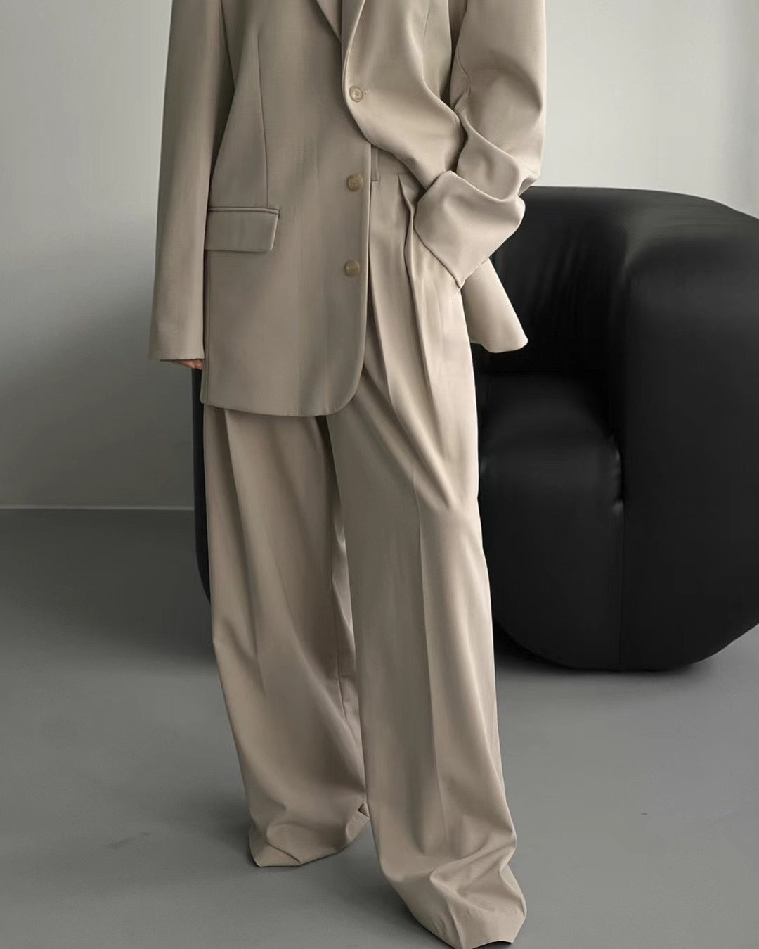INWARD DOUBLE PLEATS TROUSERS