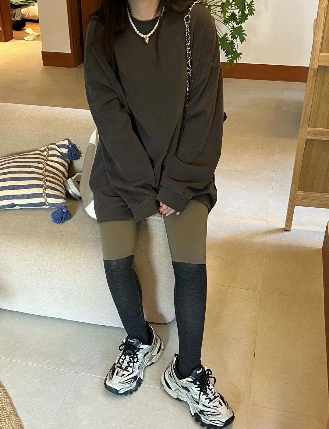 SWEATER LIKE LONG SLEEVE TOP